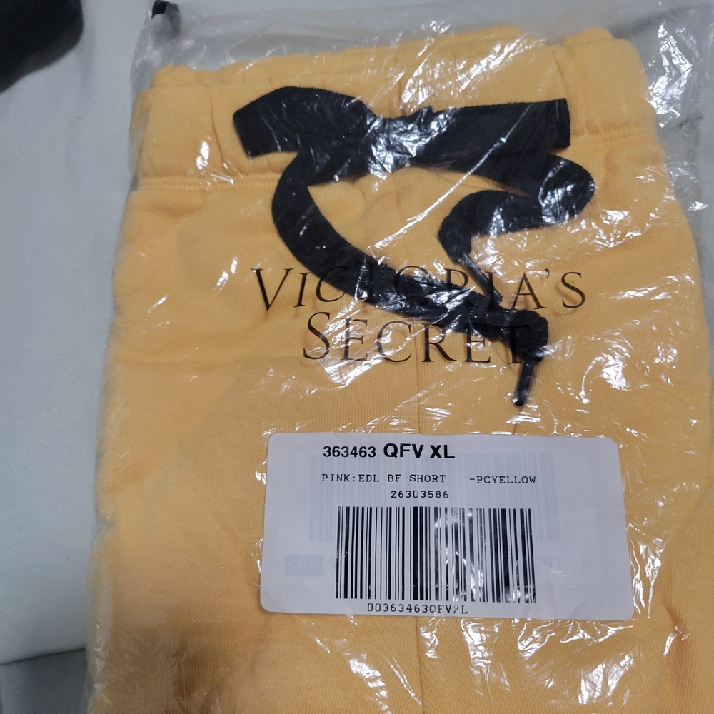 Victoria's Secret Yellow Shorts with Black Logo